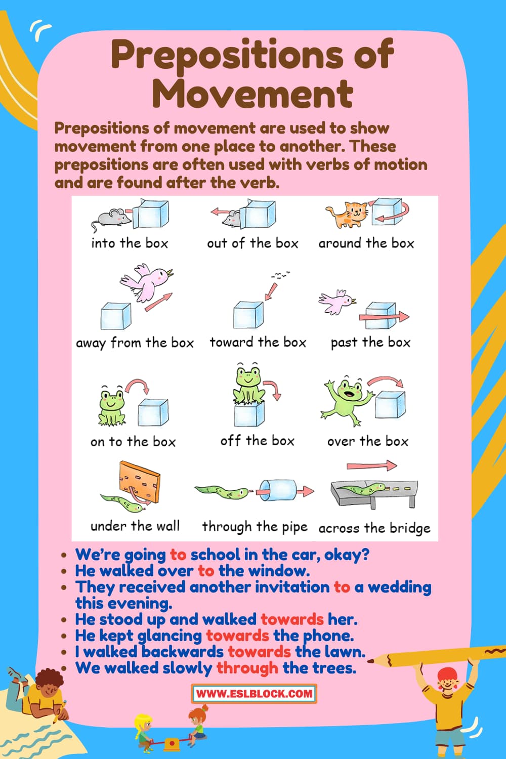 Prepositions Of Movement Definition Useful List Examples Esl Images