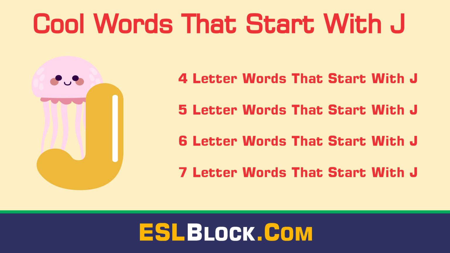 Awesome Cool Words That Start with J English as a Second Language