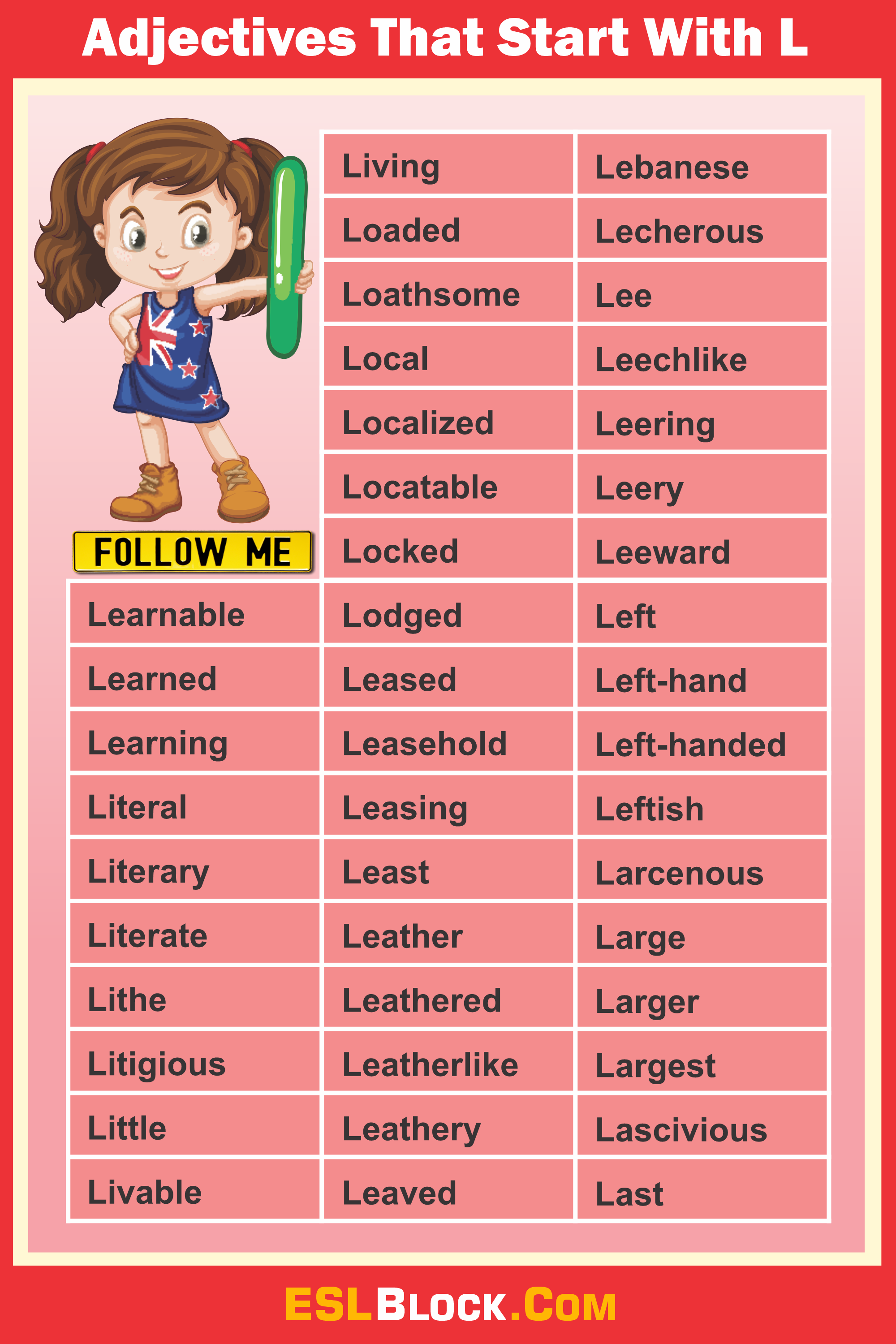 Adjectives That Start with L