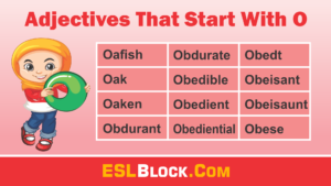 A-Z Adjectives, Adjective Words, Adjectives, O Words, Vocabulary, Words That Describe a Person, Adjectives that start with O, Descriptive words that start with O