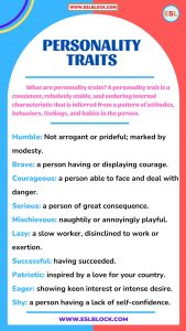 Personality Traits - Negative and Positive Personality Traits - English ...