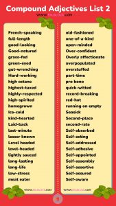 What are Compound Adjectives? - English as a Second Language