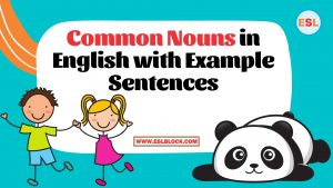 100 Example Sentences Using Common, All Common nouns, Common Nouns, Common nouns list, Common Nouns Vocabulary, Common Nouns with Example Sentences, List of Common nouns, Types of Nouns, Types of Nouns with Example Sentences, What are Concrete Nouns, What are Nouns, What are the types of Nouns, What is a Noun