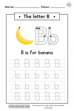 Tracing the Letter B Worksheets - English as a Second Language