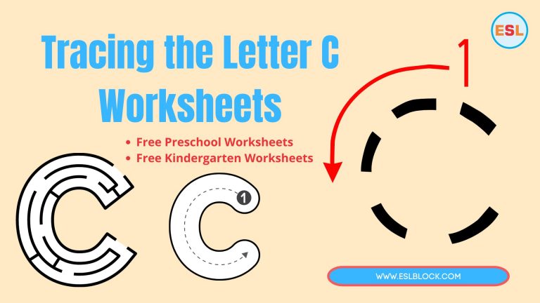 Alphabet C Printable Worksheets, Free Worksheets, Kindergarten Worksheets, Letter C Printable Worksheets, Preschool Worksheets, Tracing the Letter C, Tracing the letter C Printable, Tracing the Letter C Worksheets, Tracing Worksheets, Worksheets