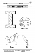 Tracing the Letter I Worksheets - English as a Second Language