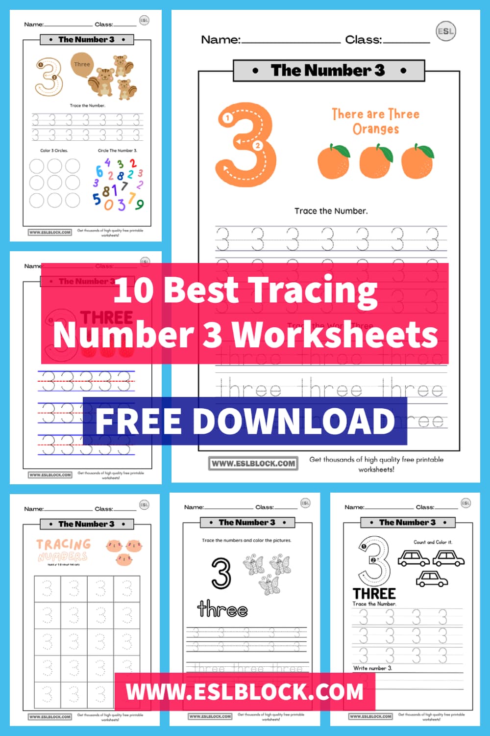 Basic Mathematics Worksheets, Free Worksheets, Kindergarten Worksheets, Math Worksheets, Number 3 Printable Worksheets, Preschool Math Worksheets, Tracing 3 Worksheets, Tracing Number 3 Printable Worksheets, Tracing Number 3 Worksheets, Tracing the Number 3 Printable, Tracing Worksheets, Worksheets