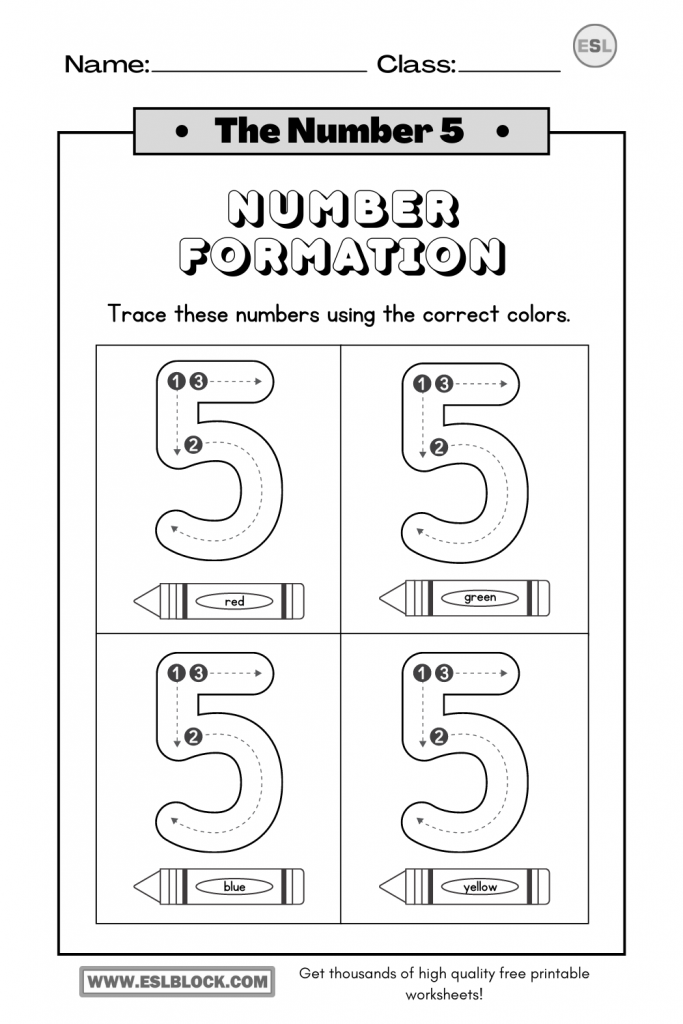 tracing-number-5-worksheets-english-as-a-second-language