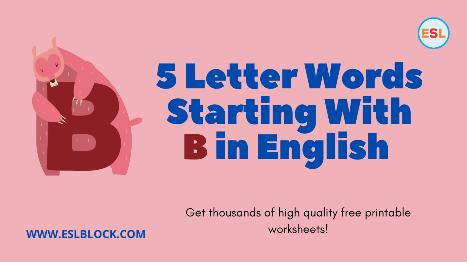 B Words Archives English As A Second Language