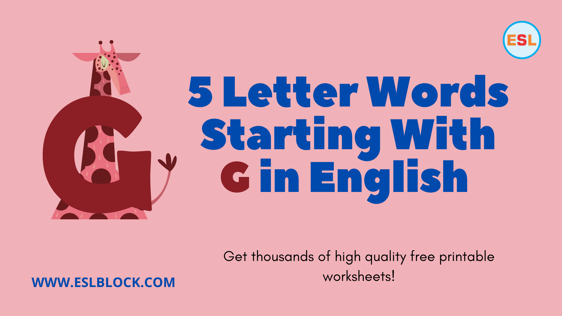 5 Letter Words, 5 Letter Words Starting With G, 5 Letter Words That Start With G, 5 Letter Words With G, 5 Letter G Words, English, English Grammar, English Vocabulary, English Words, List of 5 Letter Words, Vocabulary, Words That Start With G, G Words