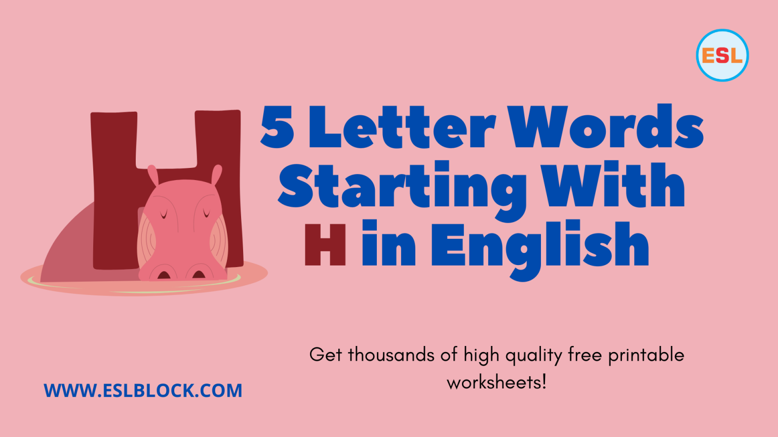 5 Letter Words Starting With H In English