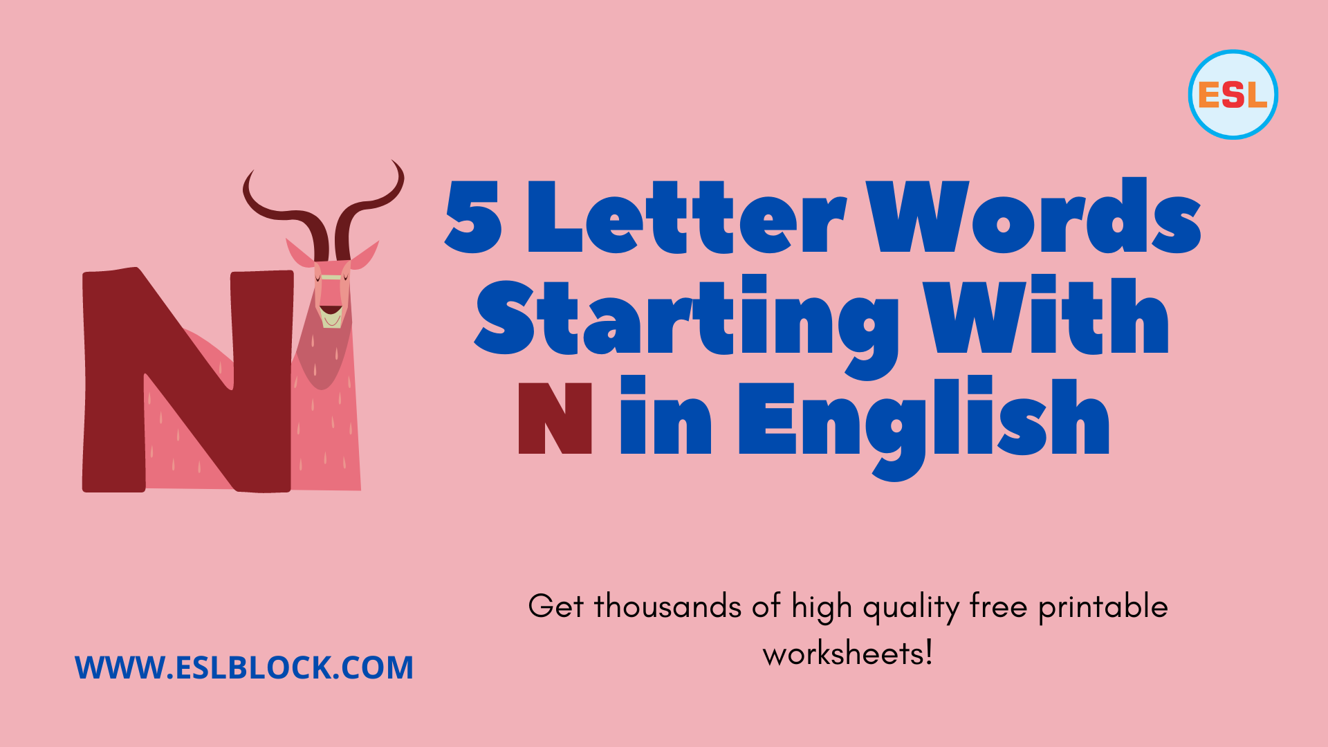 5 Letter Words Starting With N English As A Second Language