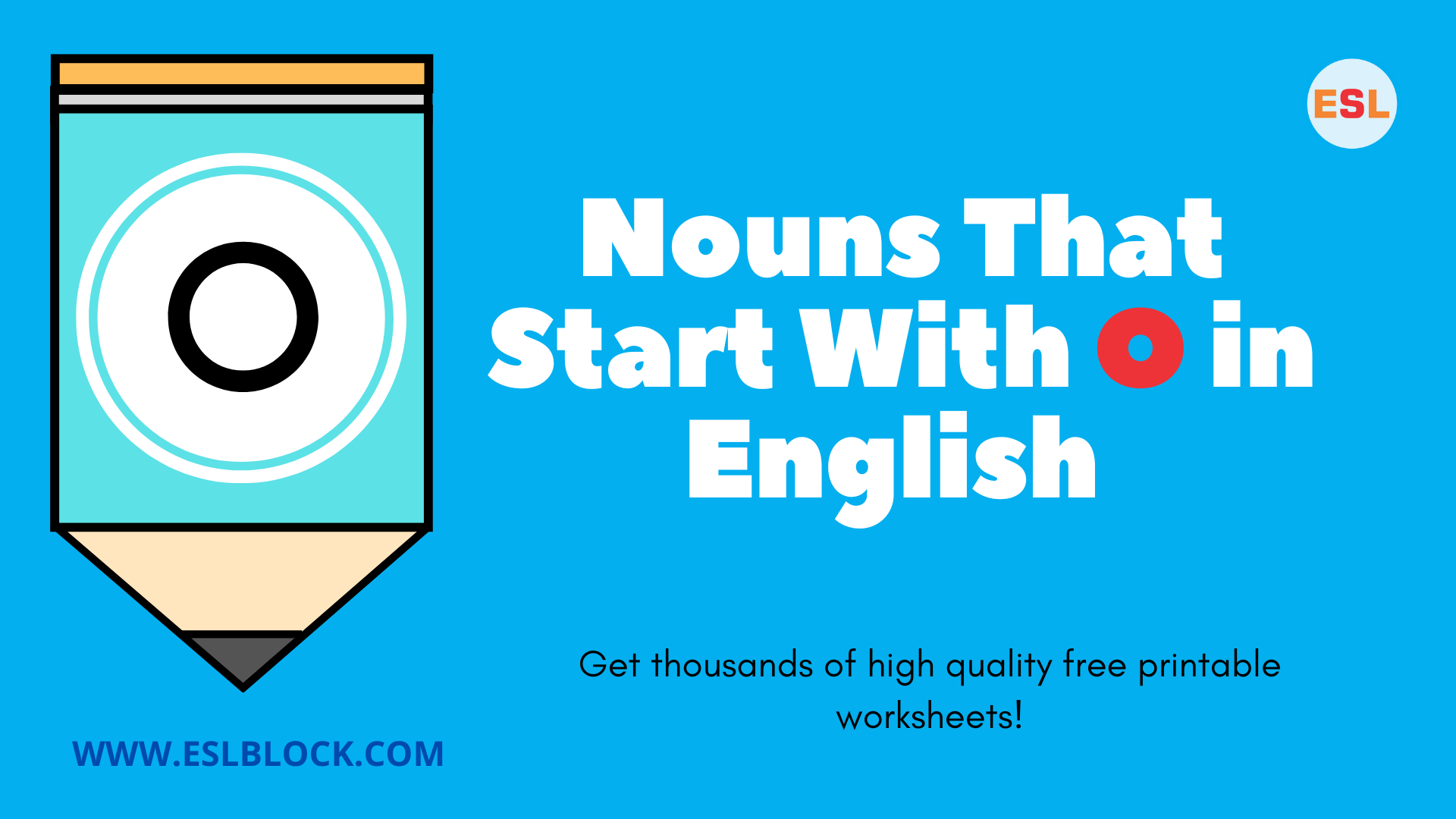 Nouns That Start With O English As A Second Language