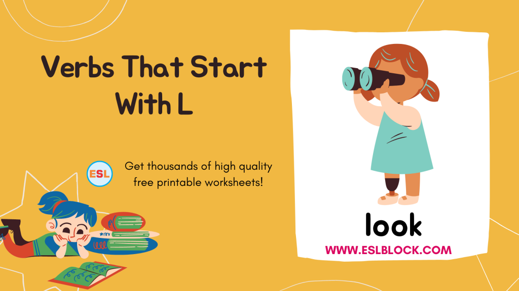Verbs That Start With L English as a Second Language