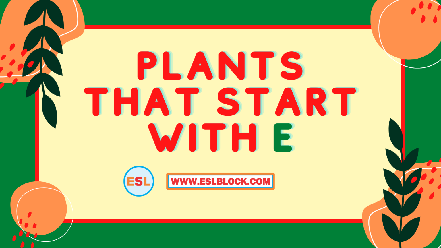 Plants starting with e