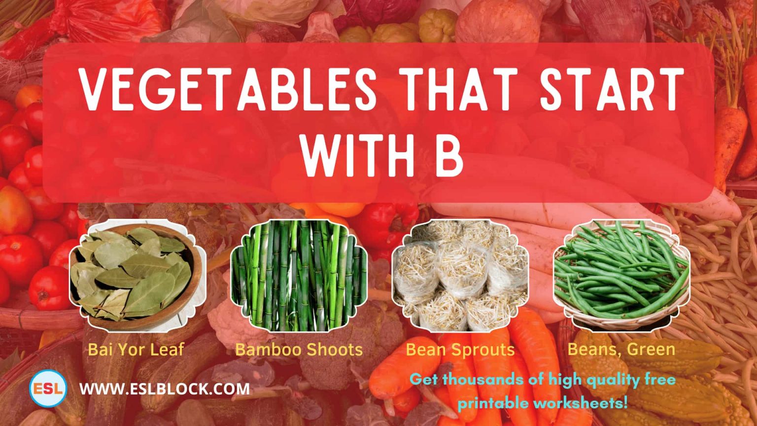 Vegetables That Start With B - English As A Second Language