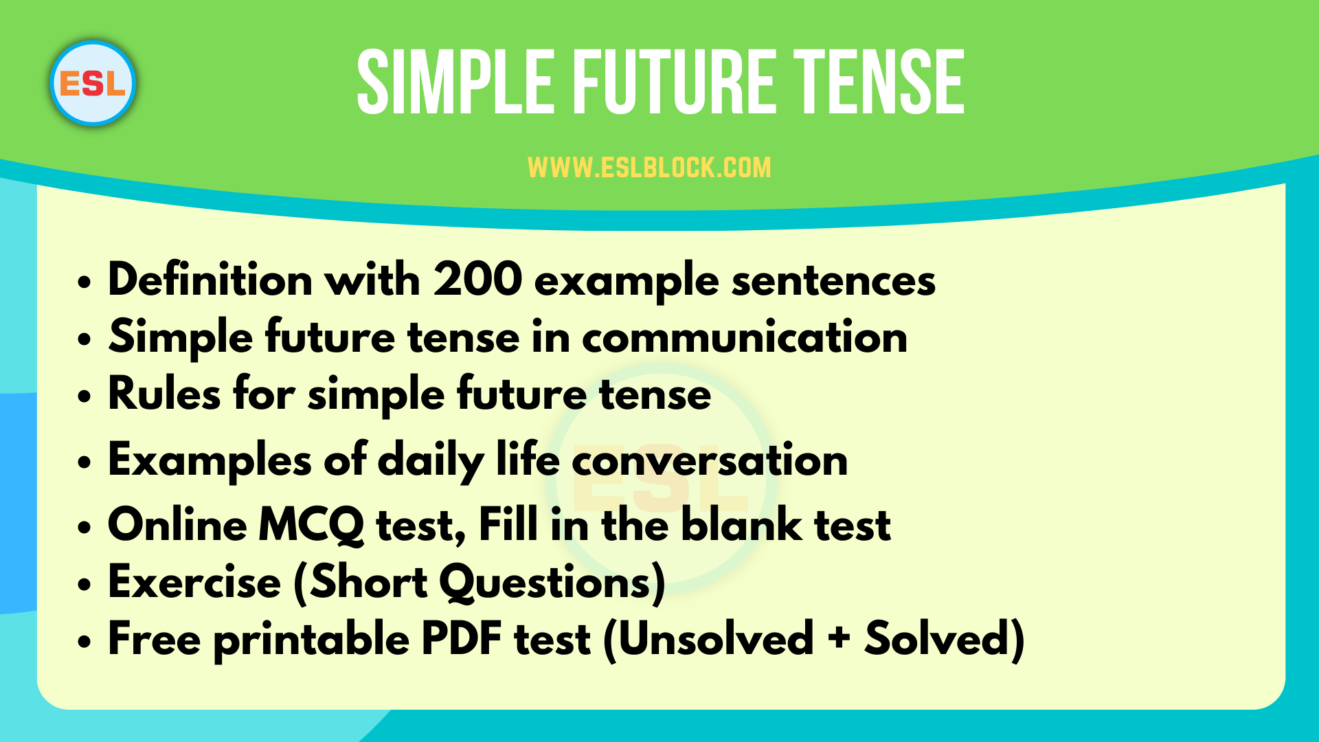 English Grammar, English Tenses, Simple Future Tense, Useful Tenses Charts, Verb Tenses