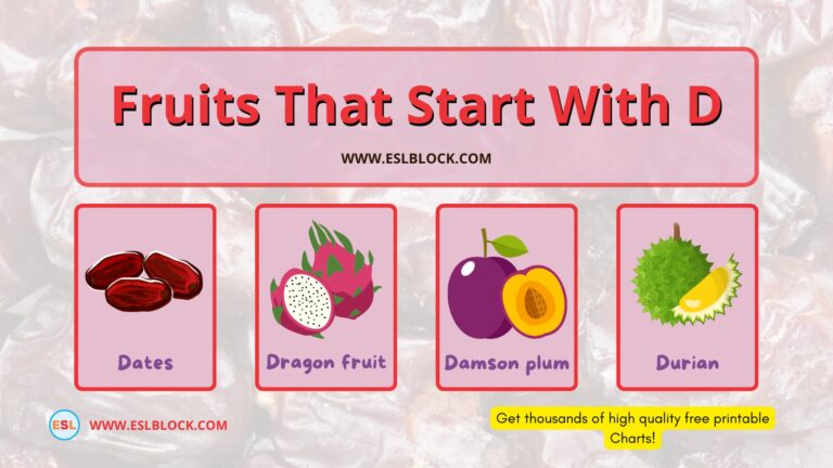 In this article, I will be providing you a list of fruits that start with D in the English language vocabulary.