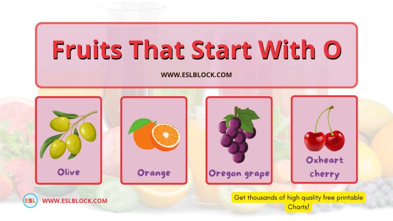 In this article, I will be providing you a list of fruits that start with O in the English language vocabulary.
