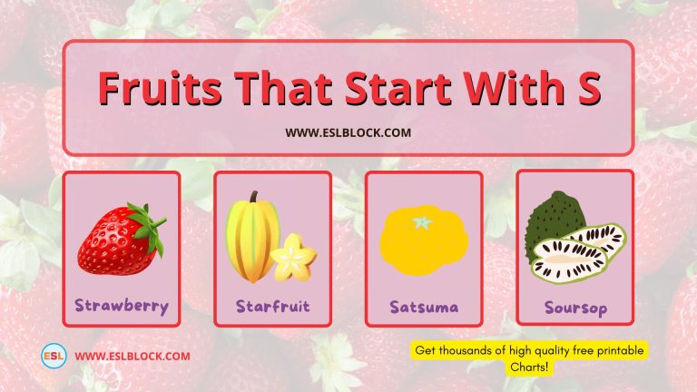 In this article, I will be providing you a list of fruits that start with S in the English language vocabulary.