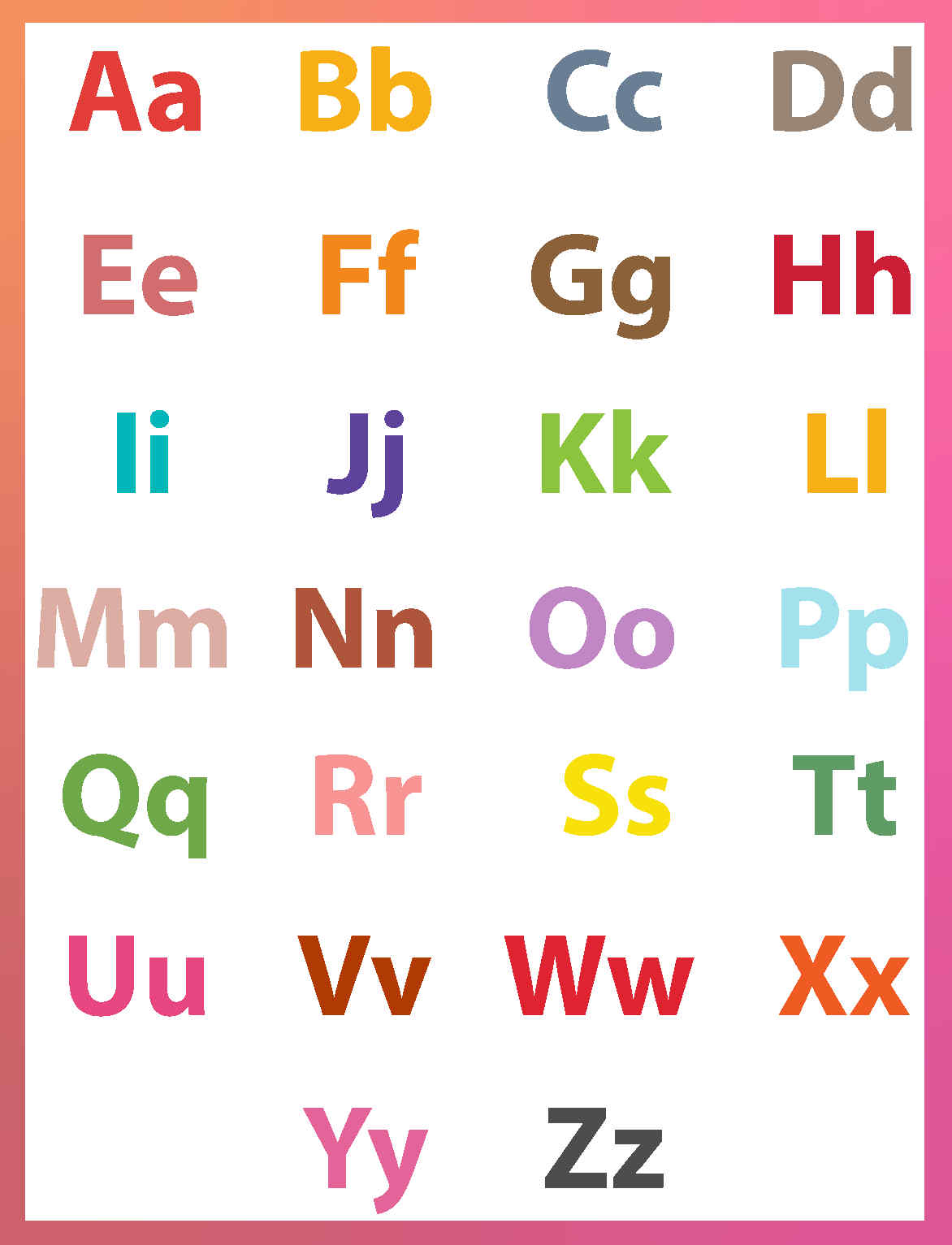 Alphabet Identification Worksheets – English as a Second Language