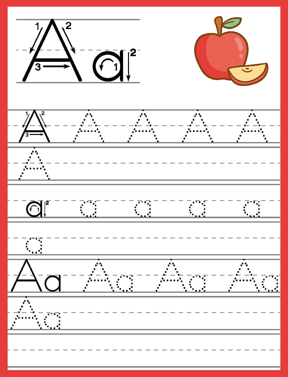 Alphabet Trace and Write Worksheets - English as a Second Language