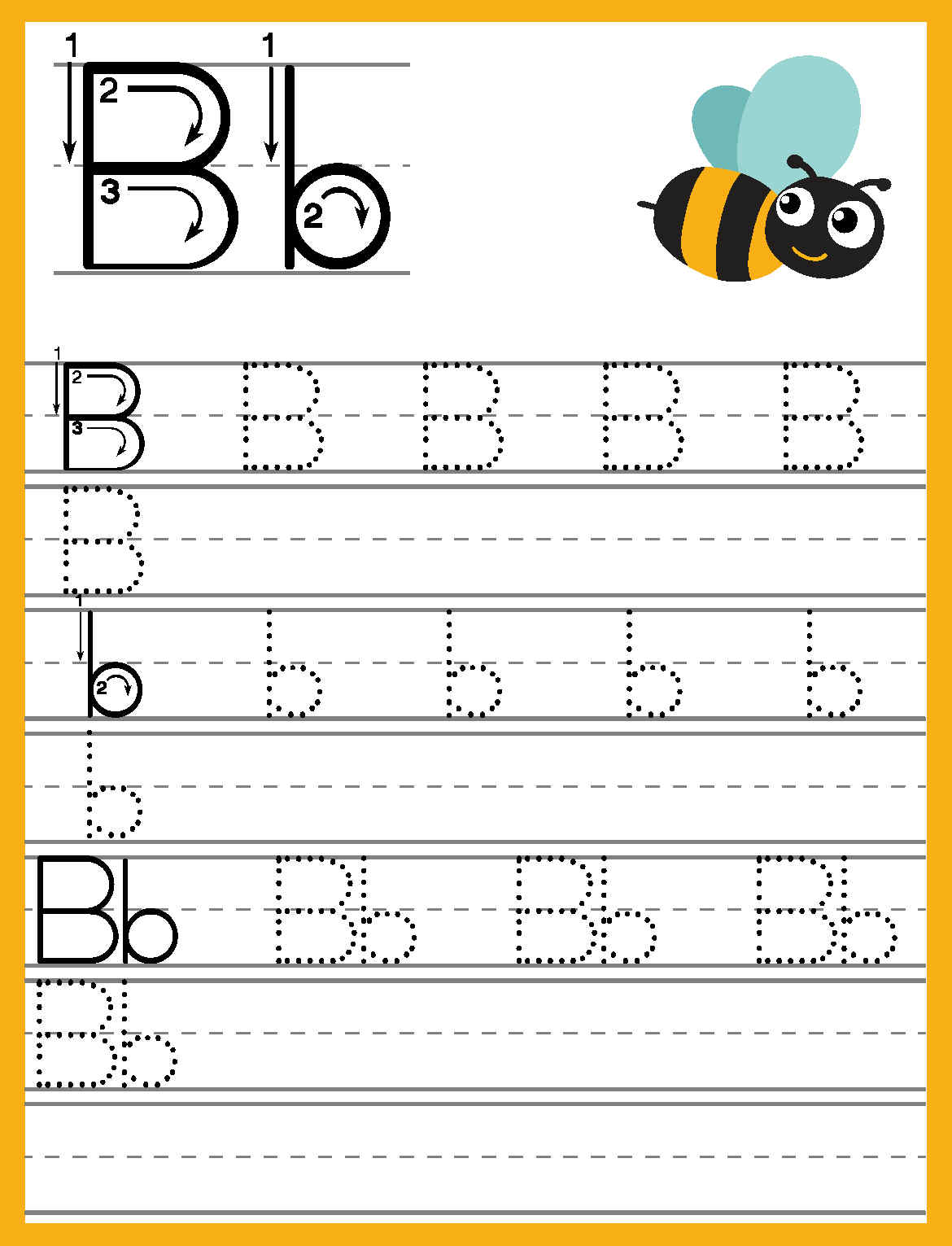 Alphabet Trace and Write Worksheets - English as a Second Language