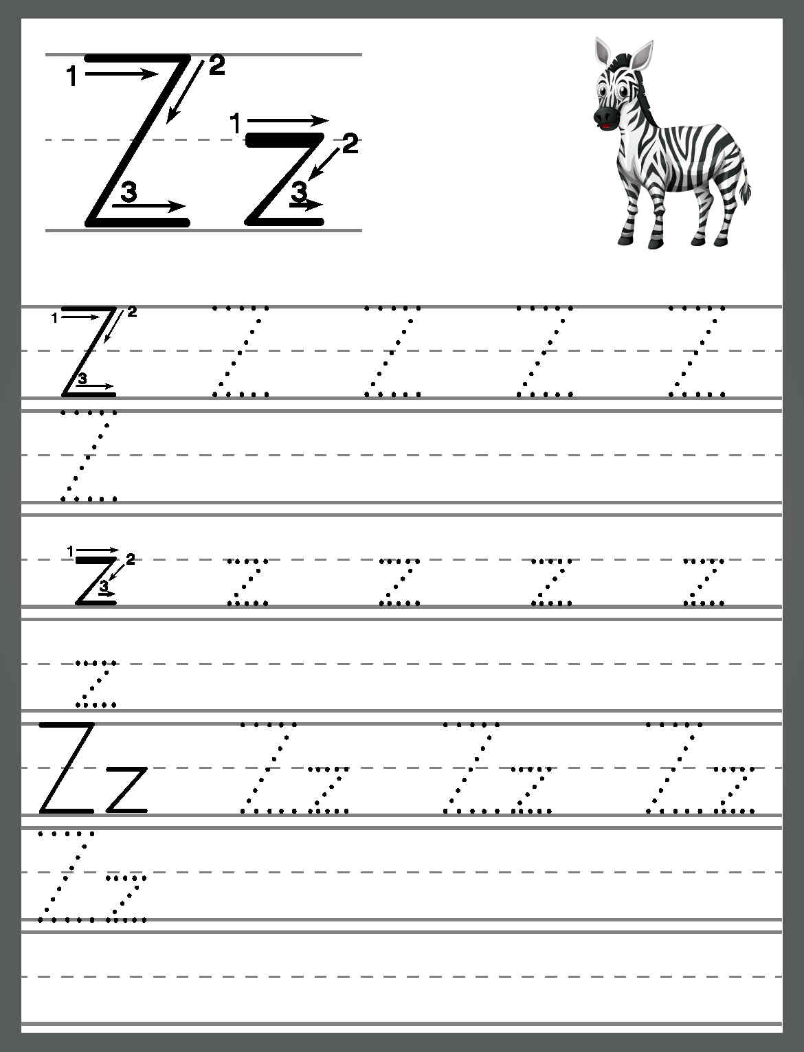 Alphabet Trace and Write Worksheets - English as a Second Language