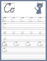 Cursive Alphabet Trace and Write Worksheets - English as a Second Language