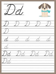 Cursive Alphabet Trace and Write Worksheets - English as a Second Language