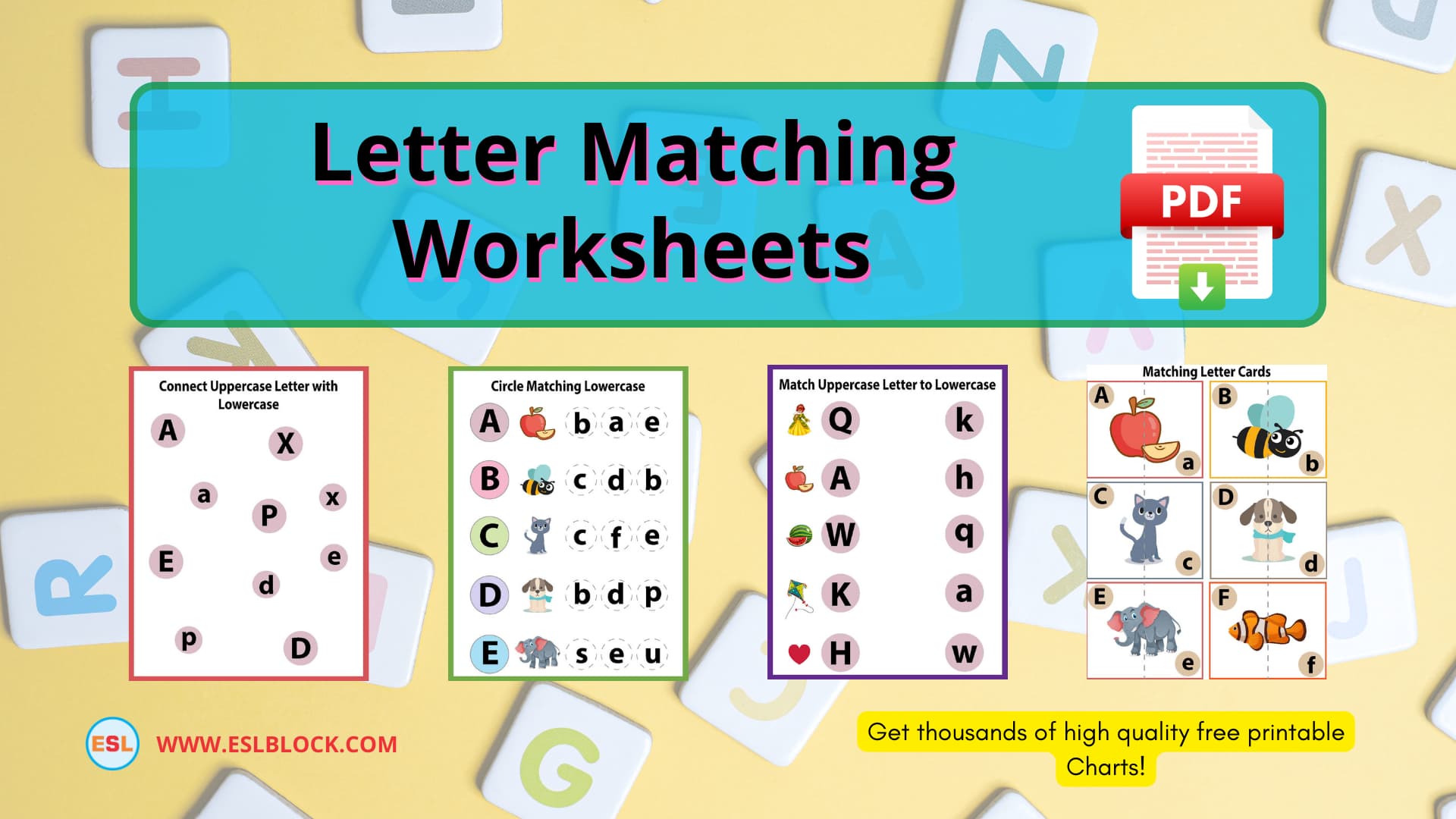 Letter Matching Worksheets