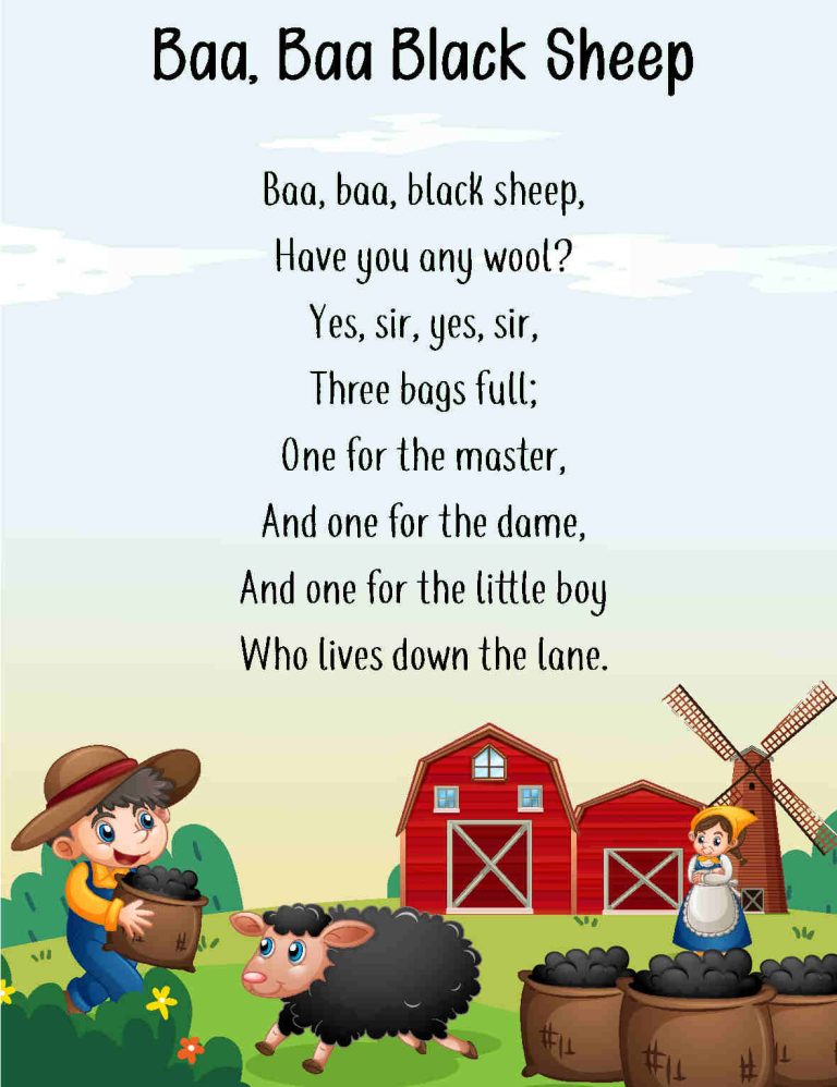 Nursery Rhyme Worksheets - English as a Second Language