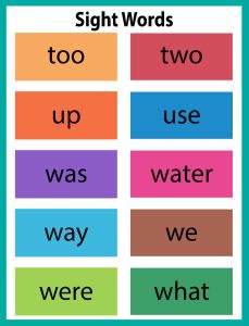 Sight Word Worksheets - English as a Second Language