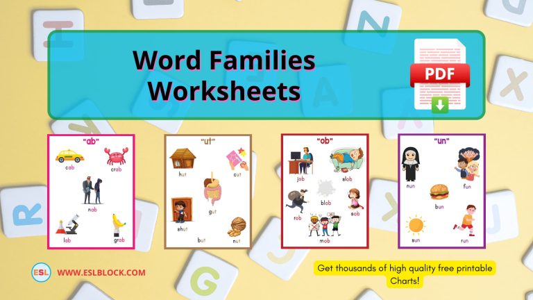Word Families Worksheets