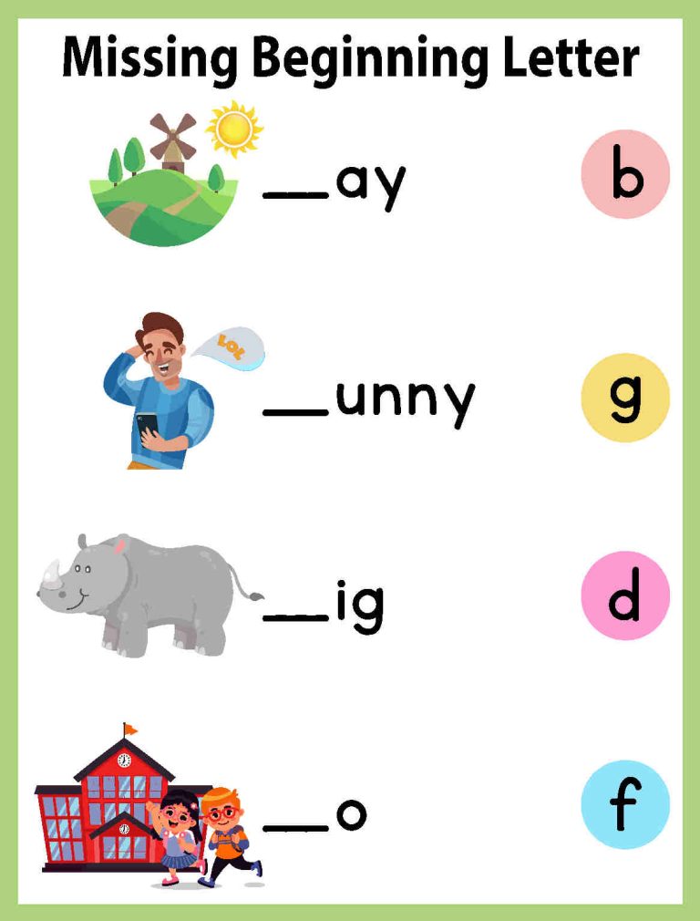 Word Recognition Worksheets - English as a Second Language