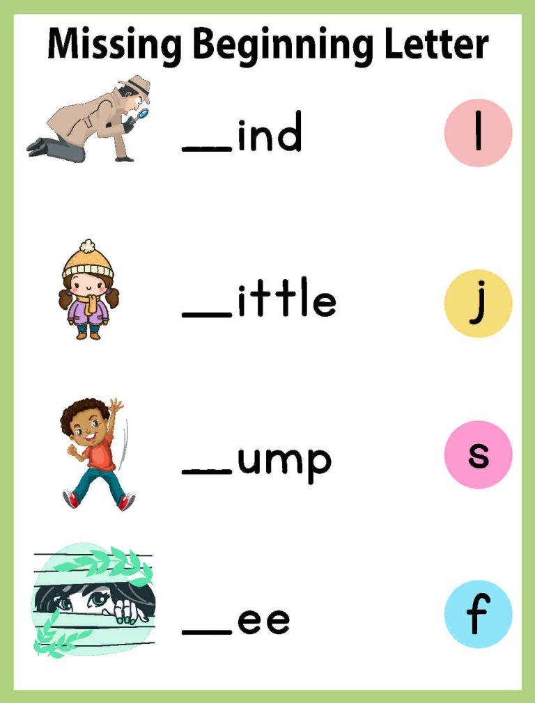 Word Recognition Worksheets - English As A Second Language