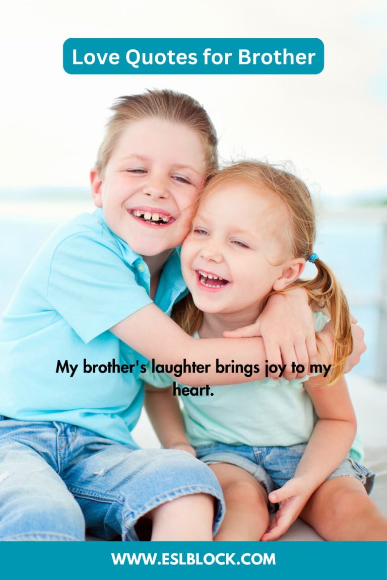 50 Love Quotes for Brother English as a Second Language