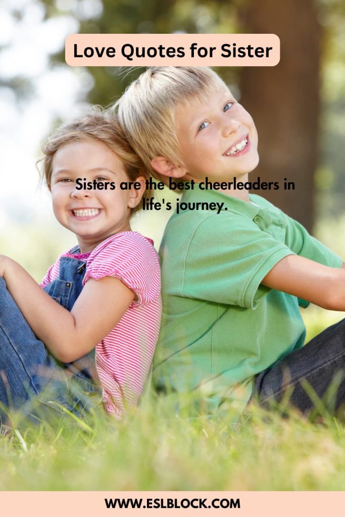 50 Love Quotes for Sister English as a Second Language