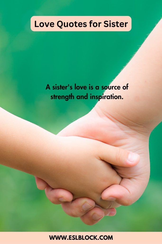 50 Love Quotes for Sister English as a Second Language