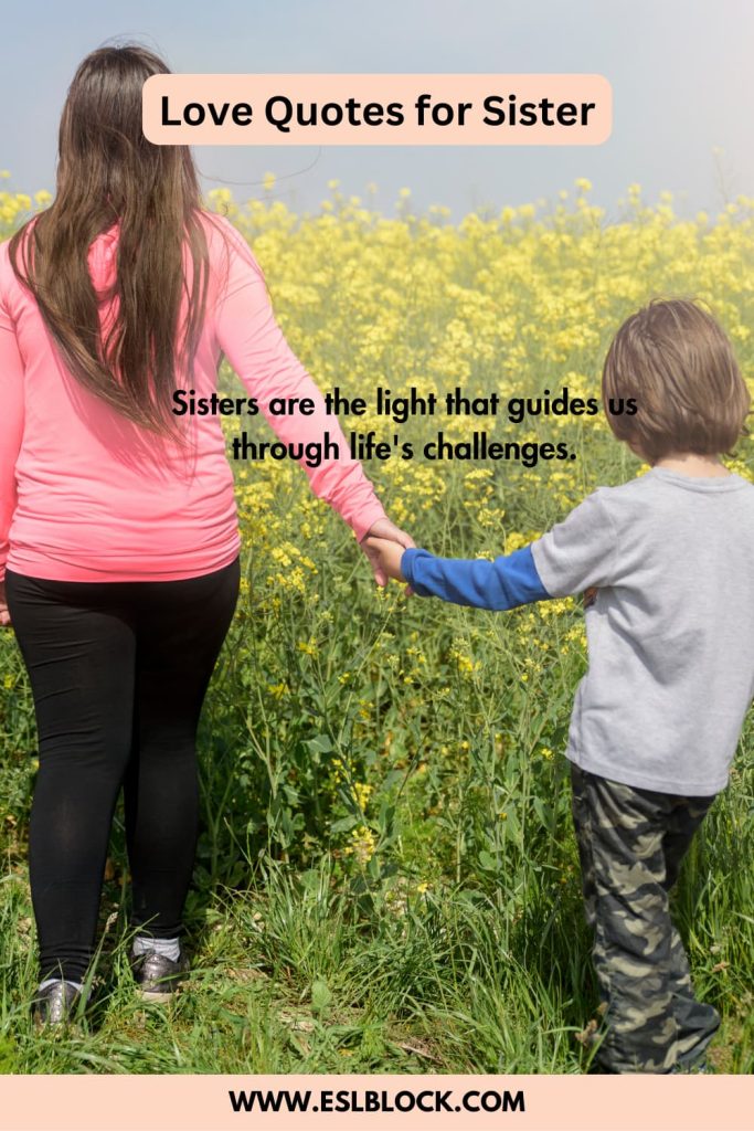 50 Love Quotes for Sister English as a Second Language