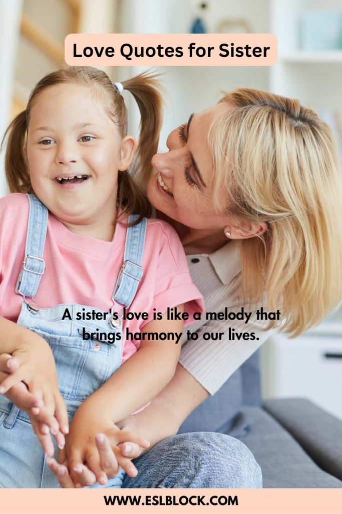 50 Love Quotes for Sister English as a Second Language