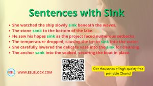 Sentences with sink