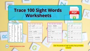 Trace 100 Sight Words Worksheets