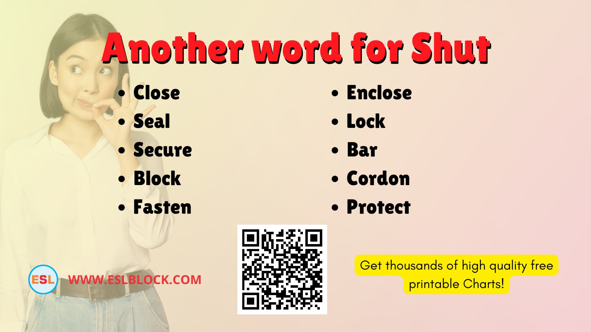 What is another word for Shut