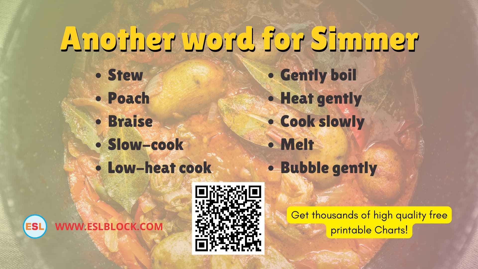 What is another word for simmer