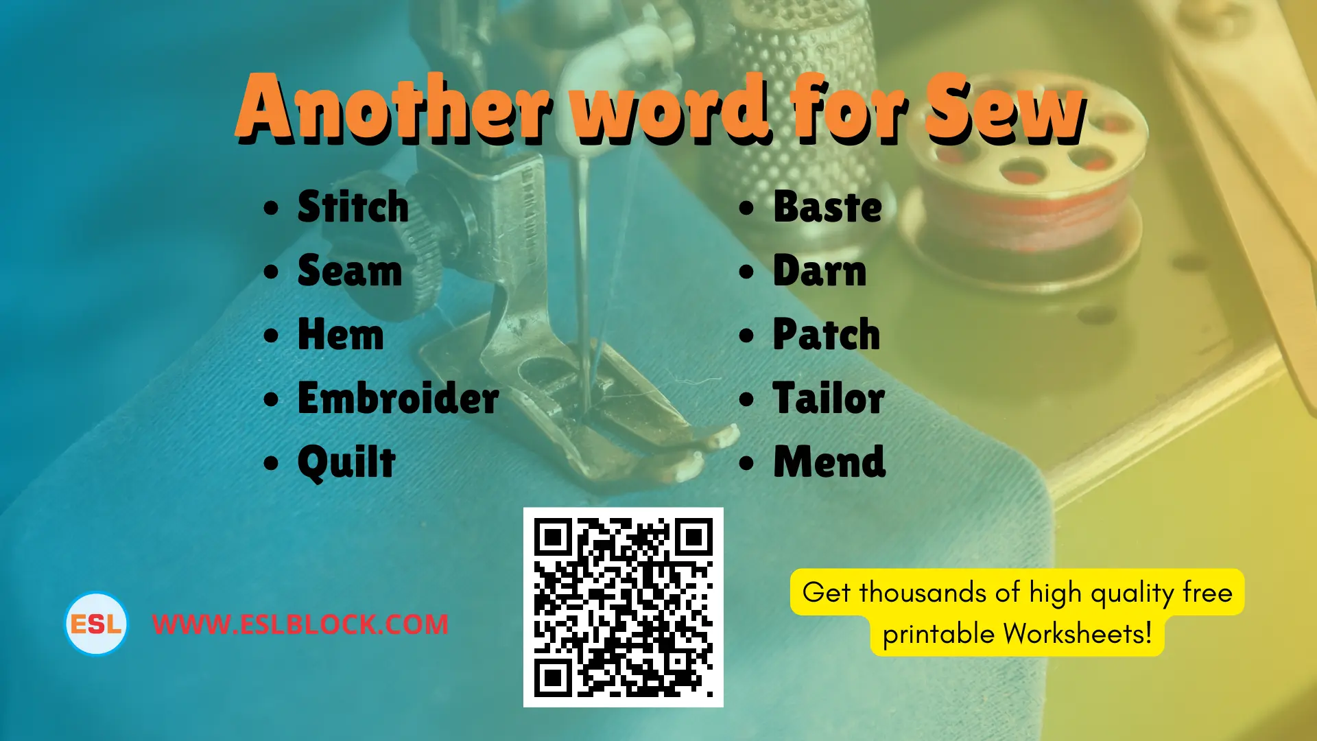 What is another word for Sew