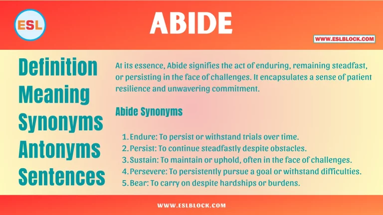 Abide Definition