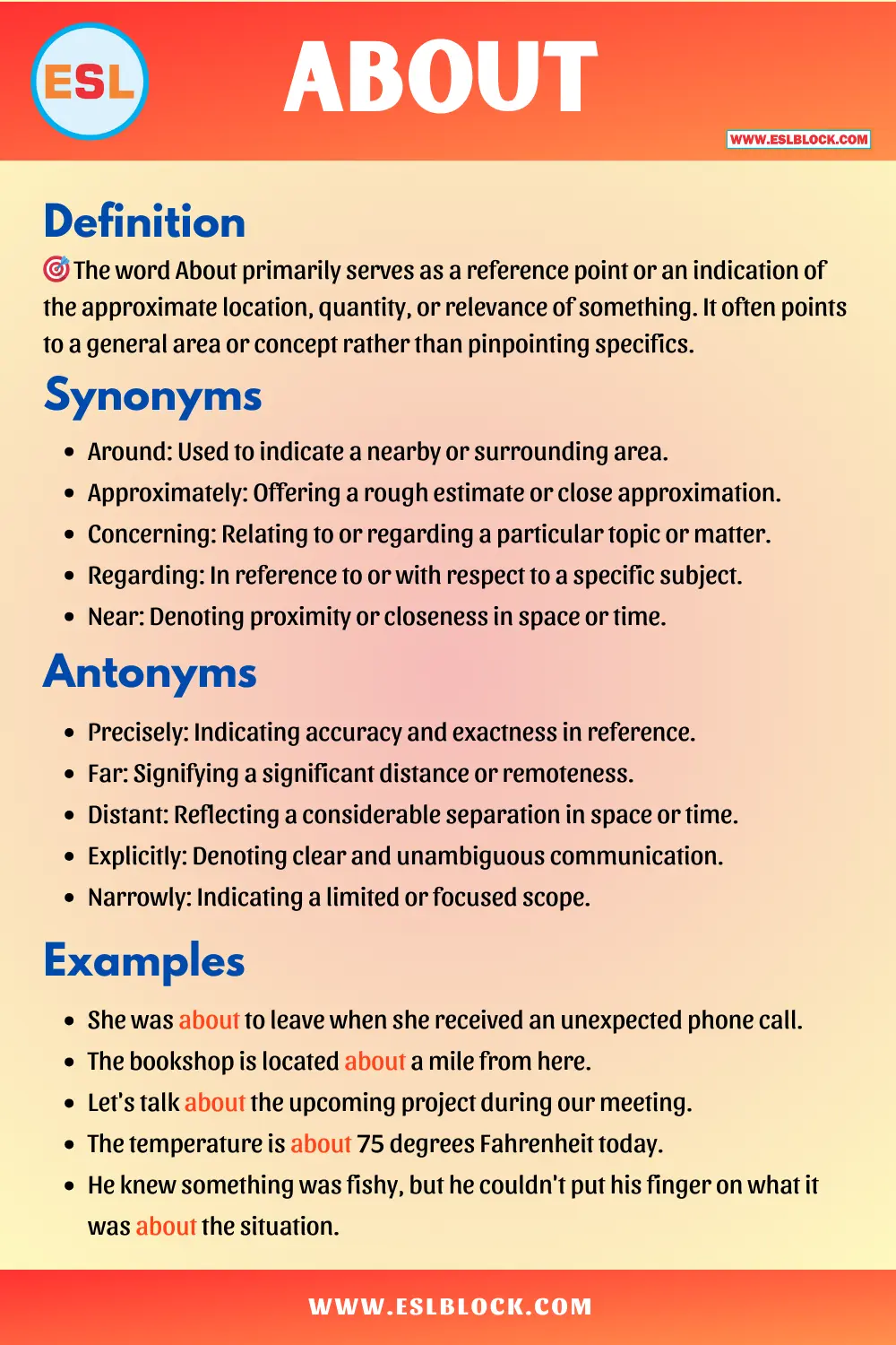 About Synonyms, Antonyms, Meaning, Definition