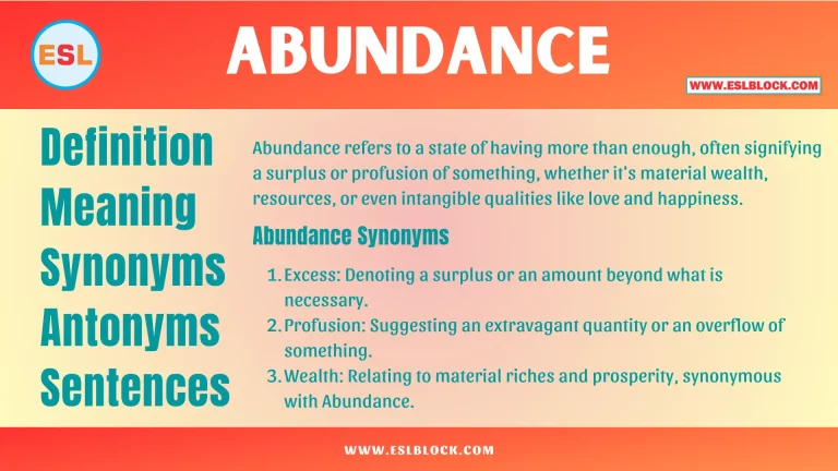 Abundance Definition
