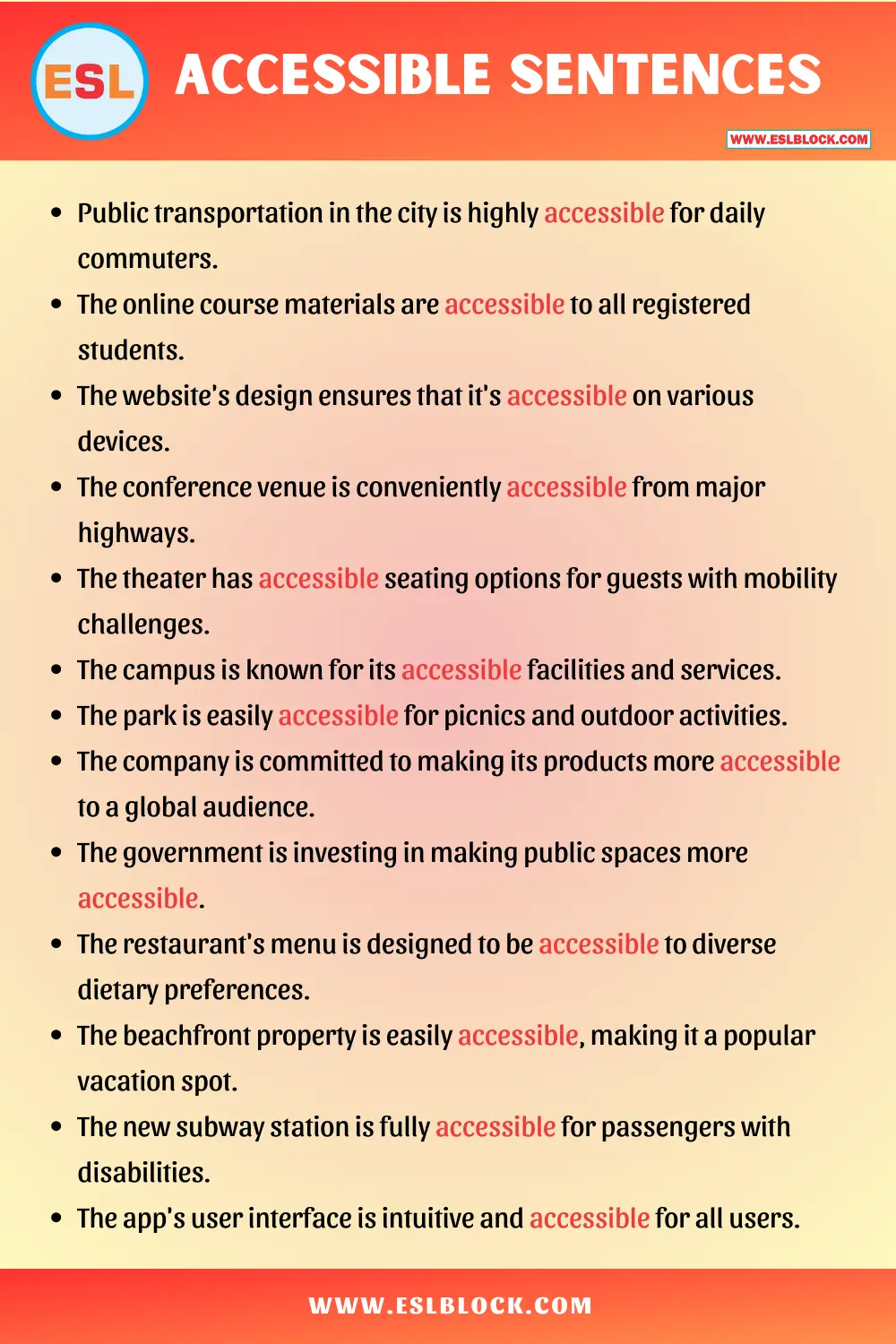 Accessible Synonyms, Antonyms, Meaning, Definition